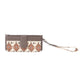 Solstice Weave Woven Wallet in Terracotta White