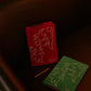 Texas Blaze Embroidered Leather Diary in Scarlet Red