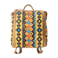 Navajo Loom Rug Leather Backpack in Desert Amber