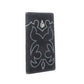 Ravenhide Embroidered Leather Wallet in Coal Black