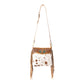 Sonora Charm Handtooled Bag in Brown & White