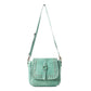 Western Scout Leather Crossbody Bag in Turquoise