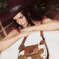 Highland Ridge Leather Bag in Rustic Oak & Winter Mist