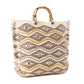Myra Harvest Dune Hand Embroidered Tote Bag in Misty Taupe