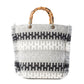 Myra Tundra Trail Hand Embroidered Tote Bag in Silver Dune