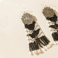 Stallion Smoke Beaded Earrings in Dusty Black