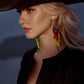 Bandita Blaze Beaded Earrings in Wild Red
