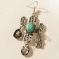 Cactus Charm Earrings in Rodeo Silver