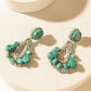 Sonoran Stone Halo Earrings in Desert Aqua