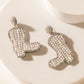 Myra Starlight Rodeo Earrings in Pearl White