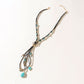 Bullseye Moonstone Necklace in Ghost Blue