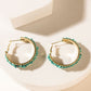 Myra Howlite Halo Earrings in Mineral Teal