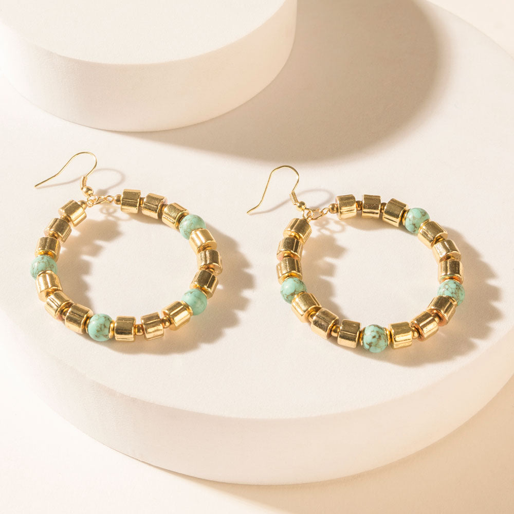 Myra Goldrush Glow Earrings in Sunfire Teal
