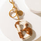 Alpha Hairon Bag Charm in Brown & White