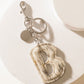 Alpha Hairon Bag Charm in Black & White