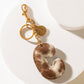 Alpha Hairon Bag Charm in Brown & White