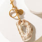Alpha Hairon Bag Charm in Brown & White