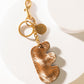 Alpha Hairon Bag Charm in Brown & White