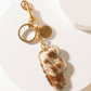 Alpha Hairon Bag Charm in Brown & White