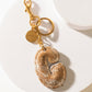 Alpha Hairon Bag Charm in Brown & White