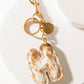 Alpha Hairon Bag Charm in Brown & White