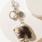 Alpha Hairon Bag Charm in Black & White