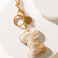 Alpha Hairon Bag Charm in Brown & White