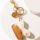 Alpha Hairon Bag Charm in Brown & White