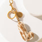 Alpha Hairon Bag Charm in Brown & White
