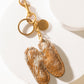 Alpha Hairon Bag Charm in Brown & White