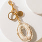 Alpha Hairon Bag Charm in Brown & White