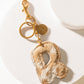 Alpha Hairon Bag Charm in Brown & White