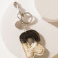 Alpha Hairon Bag Charm in Black & White