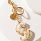 Alpha Hairon Bag Charm in Brown & White