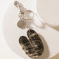 Alpha Hairon Bag Charm in Black & White