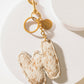 Alpha Hairon Bag Charm in Brown & White