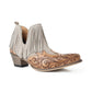 Myra Cimarron Belle Fringed Handtooled Leather Booties in Wild Tan