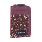 Myra Red Rock Bloom Leather Credit Card Holder in Russet Plum