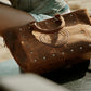 Yellowstone Valley Soul Studded & Embossed Tote Leather Bag in Amber