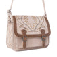 Myra Amberwood Suede Leather Boot Embroidered Leather Bag in Amber