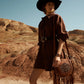 Myra Festival Ember Studded Leather Bag with Fringes in Western Clay
