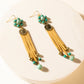 Myra Desert Concho Bloom Drop Earrings in Suede Sand