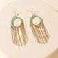 Myra Desert River Fringe Earrings in Mist Aqua