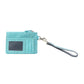 Myra Sage River Handtooled Hairon Leather Card Holder in Frontier Aqua