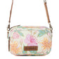 Myra Meadow Song Cotton & Leather Crossbody Bag in Lemon Blossom