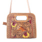 Myra Spirit Bloom Handtooled Leather Bag in Aged Mahogany