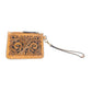 Myra Sierra Scroll Handtooled Card Holder in Bronco Umber