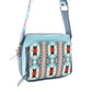 Myra Pueblo Charm Aztec Crossbody Bag in Frontier Blue