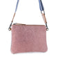 Myra Rosette Trail Leather Bag in Mauve Snake Print
