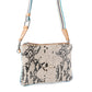 Myra Eden Mirage Leather Bag in Ivory Snake Print